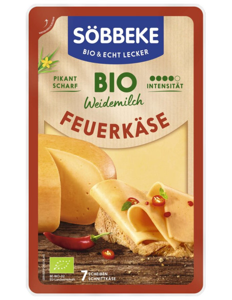 SER ŻÓŁTY DOJRZEWAJĄCY PIKANTNY PLASTRY BIO 125 g - SOBBEKE