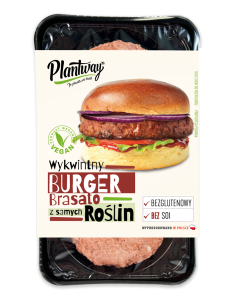 BURGER ROŚLINNY BRASATO BEZGLUTENOWY 200 g - PLANTWAY