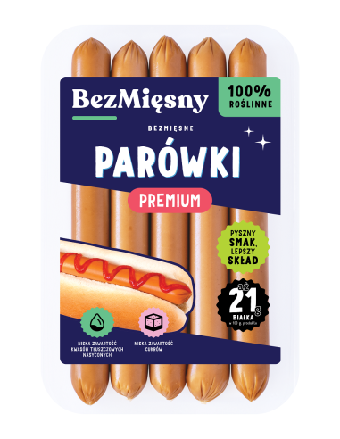 PARÓWKI ROŚLINNE PREMIUM 160 g - BEZMIĘSNY