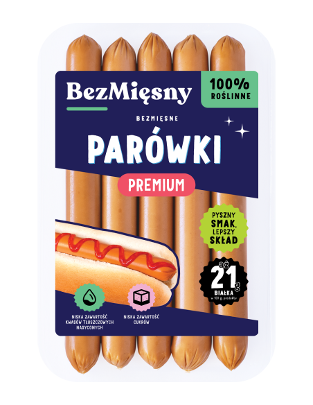 PARÓWKI ROŚLINNE PREMIUM 160 g - BEZMIĘSNY