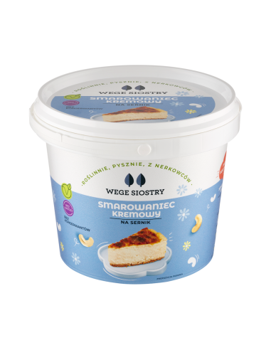 WEGAŃSKA ALTERNATYWA SERKA TWAROGOWEGO Z ORZECHÓW NERKOWCA NA SERNIK 750 g - WEGE SIOSTRY