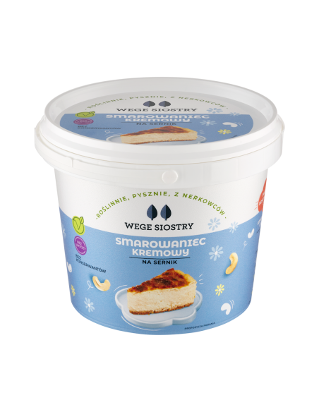 WEGAŃSKA ALTERNATYWA SERKA TWAROGOWEGO Z ORZECHÓW NERKOWCA NA SERNIK 750 g - WEGE SIOSTRY
