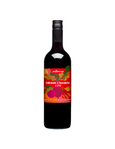 ZAKWAS Z BURAKÓW Z CHILI BIO 750 ml - DELIKATNA