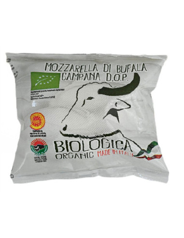 MOZZARELLA DI BUFALA (Z MLEKA BAWOLEGO) KULKA BIO 250 g (125 g) - BIOLOGICA