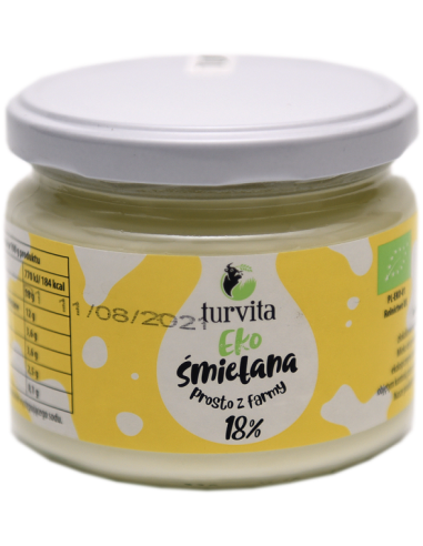 ŚMIETANA 18 % BIO 250 g - TURVITA