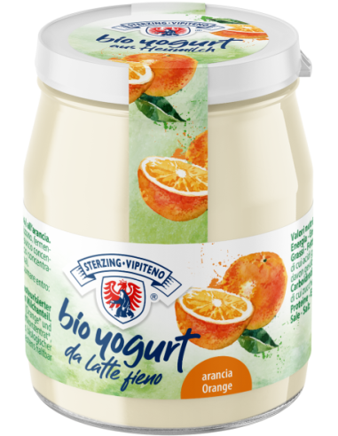 JOGURT POMARAŃCZOWY Z MLEKA SIENNEGO BEZGLUTENOWY BIO 150 g (SŁOIK) - STERZING-VIPITENO