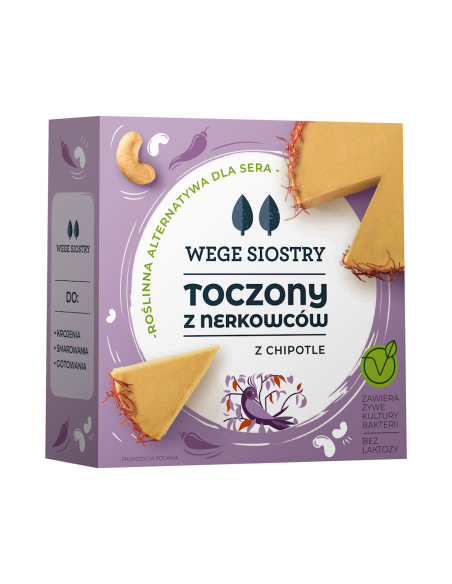 WEGAŃSKA ALTERNATYWA SERA Z ORZECHÓW NERKOWCA Z PAPRYKĄ CHIPOTLE BEZGLUTENOWA 140 g - WEGE SIOSTRY