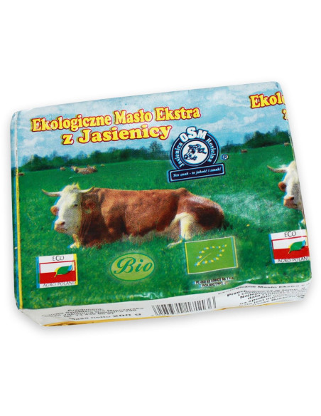 MASŁO EKSTRA KOSTKA (82 % TŁUSZCZU) BIO 200 g - JASIENICA