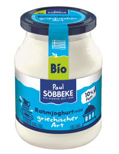 JOGURT NATURALNY TYPU GRECKIEGO KREMOWY BIO 500 g (SŁOIK) - SOBBEKE