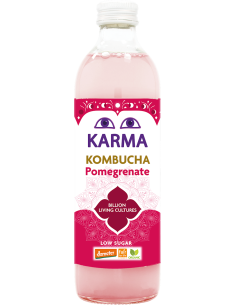 KOMBUCHA Z GRANATEM NISKA ZAWARTOŚĆ CUKRÓW FAIR FOR LIFE DEMETER BIO 500 ml - KARMA KOMBUCHA