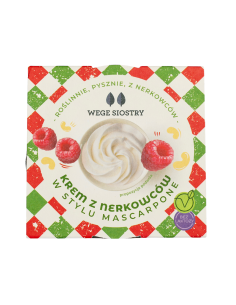 WEGAŃSKA ALTERNATYWA SERA MASCARPONE Z ORZECHÓW NERKOWCA BEZGLUTENOWA 150 g - WEGE SIOSTRY