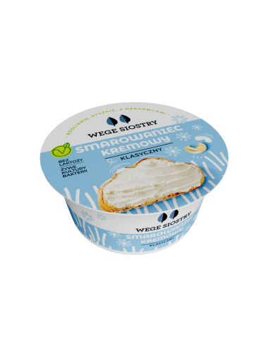 WEGAŃSKA ALTERNATYWA SERKA TWAROGOWEGO Z ORZECHÓW NERKOWCA BEZGLUTENOWA 130 g - WEGE SIOSTRY