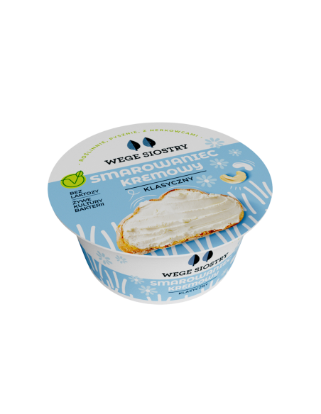 WEGAŃSKA ALTERNATYWA SERKA TWAROGOWEGO Z ORZECHÓW NERKOWCA BEZGLUTENOWA 130 g - WEGE SIOSTRY