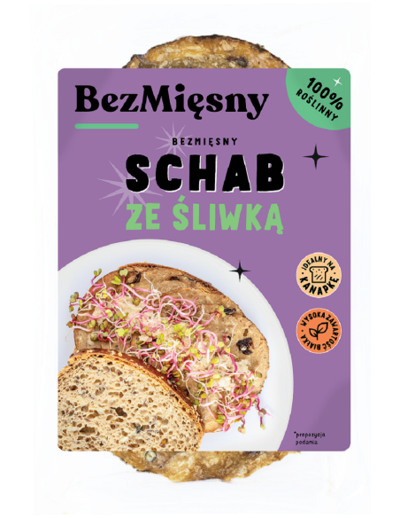 SCHAB ZE ŚLIWKĄ ROŚLINNY PLASTRY 100 g - BEZMIĘSNY (PRODUKT SEZONOWY)