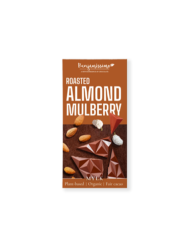 Czekolada migdały - morwa bezglutenowa BIO - 60g - Benjamissimo