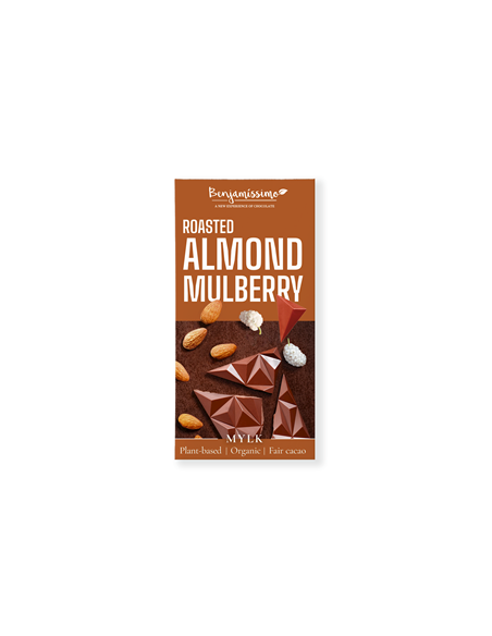 Czekolada migdały - morwa bezglutenowa BIO - 60g - Benjamissimo