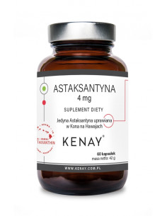 Astaksantyna 4mg jedyna uprawiana w Kona na Hawajach - 60kaps - Kenay