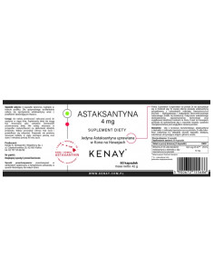 Astaksantyna 4mg jedyna uprawiana w Kona na Hawajach - 60kaps - Kenay 2