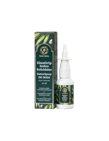 SinuGrip srebro koloidalne naturspray do nosa - 30ml - Herbal