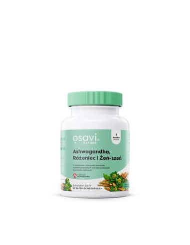 Ashwagandha różaniec i żeńszeń - 60kaps - Osavi