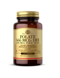 Folate 666 mcg DFE (400 mcg Folic Acid) - 250tabl - Solgar