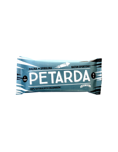 Baton bakaliowy (73%) z maliną (10%) i spiruliną (1%) - 70g - Zmiany Zmiany