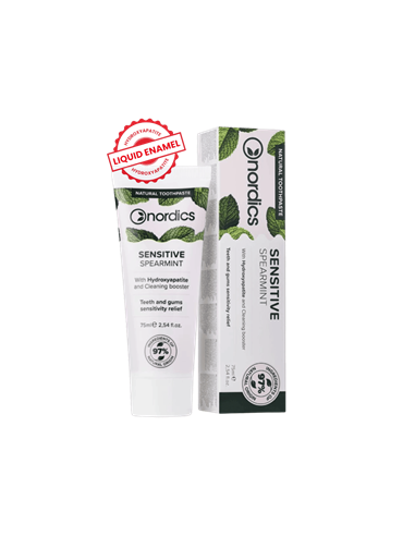 Pasta do zębów remineralizująca sensitive z płynnym szkliwem - 75ml - Nordics