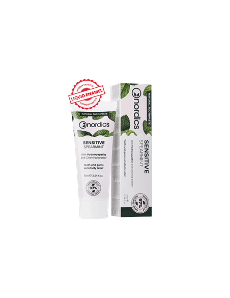 Pasta do zębów remineralizująca sensitive z płynnym szkliwem - 75ml - Nordics