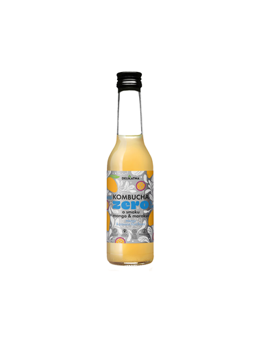 Kombucha zero o smaku mango i marakui - 270ml - Delikatna