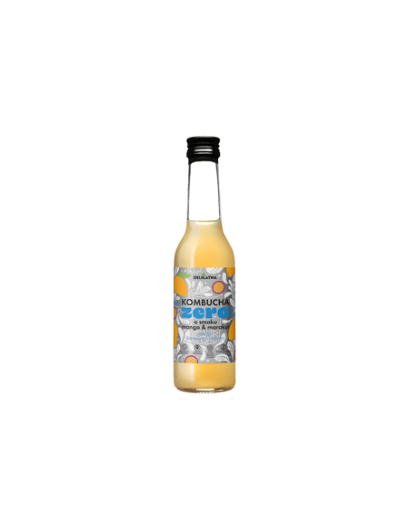 Kombucha zero o smaku mango i marakui - 270ml - Delikatna