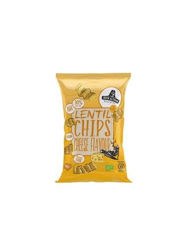 Chipsy soczewicy o smaku wegańskiego sera Bio - 75g - John Altman