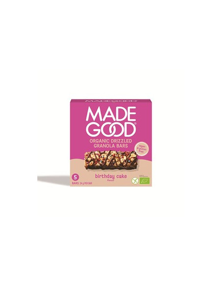 Batoniki granola o smaku tortu urodzinowego bezglutenowe bio - (5 x 24 g) 120g - Madegood
