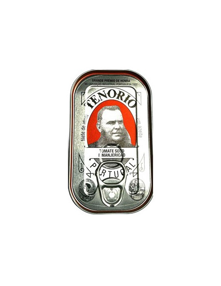 PŁAT TUŃCZYKA PREMIUM w oliwie z oliwek z suszonymi pomidorami i bazylią - 120g (78g) - Tenorio