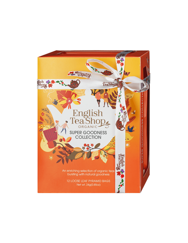 Kolekcja herbatek owocowo-ziołowych bio piramidki (super goodness - 6 smaków) - 12x2g - English Tea Shop
