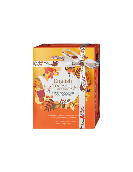 Kolekcja herbatek owocowo-ziołowych bio piramidki (super goodness - 6 smaków) - 12x2g - English Tea Shop