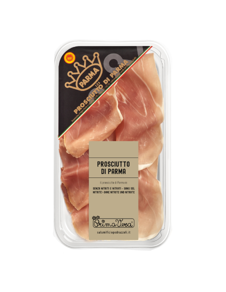 SZYNKA PARMEŃSKA DOJRZEWAJĄCA (PROSCIUTTO DI PARMA) PLASTRY BEZGLUTENOWA BIO 70 g - PRIMAVERA