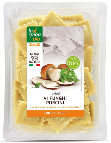 RAVIOLI ŚWIEŻE Z JAJKIEM I BOROWIKAMI BIO 250 g - LA SPIGA