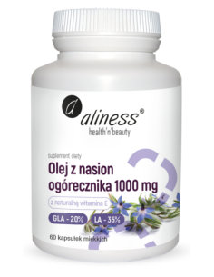 Olej z nasion ogórecznika 1000mg - 60kaps - Aliness