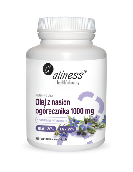 Olej z nasion ogórecznika 1000mg - 60kaps - Aliness