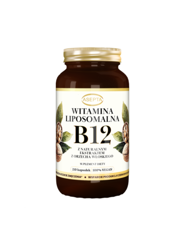 Witamina B12 liposomalna z ekstraktem z orzecha włoskiego - 210kaps - Asepta