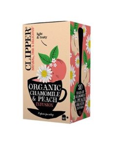 Herbatka rumiankowa o smaku brzoskwiniowym Bio - 20 x 1,5g - Clipper