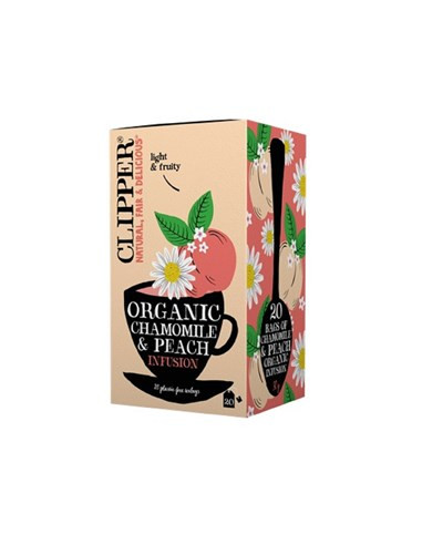 Herbatka rumiankowa o smaku brzoskwiniowym Bio - 20 x 1,5g - Clipper