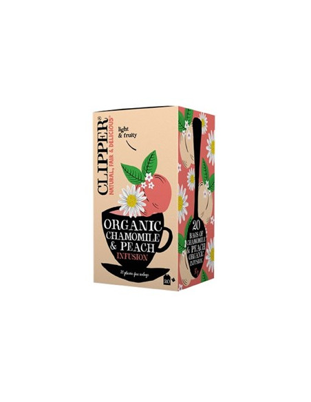 Herbatka rumiankowa o smaku brzoskwiniowym Bio - 20 x 1,5g - Clipper