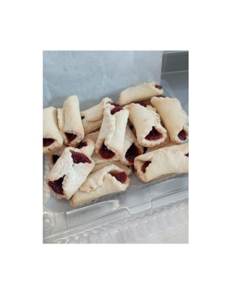 Ciastka smakoszki orkiszowe z marmoladą różaną - 250g - Dobra Piekarnia