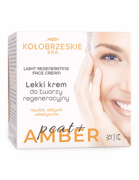 Lekki krem regenerujący z bursztynem i borowiną - 50ml - Krynickie Spa