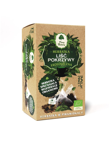 Pokrzywa liść Eko w piramidkach - 15x1g - Dary Natury