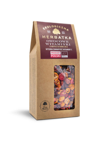 Liofilizowana herbatka Owocowe Witaminki eko - 80g - Dary Natury