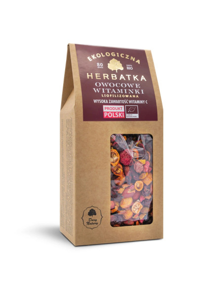 Liofilizowana herbatka Owocowe Witaminki eko - 80g - Dary Natury