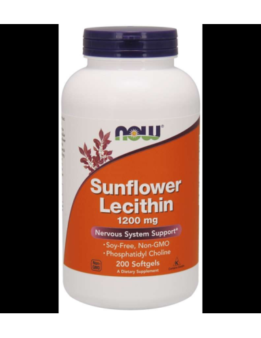 Lecytyna słonecznikowa 120mg - 200kaps - Now Foods