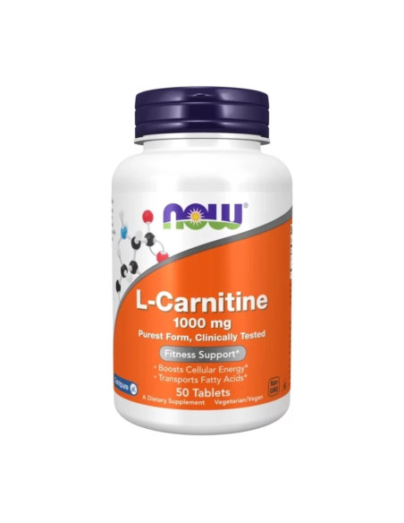 L-Carnitine 1000mg - 50tabl - Now Foods